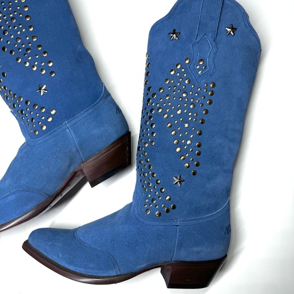 Elvis Presley Women’s American Rebel Company Blue Suede Cowboy Boots Size- 8.5 - Picture 10 of 13